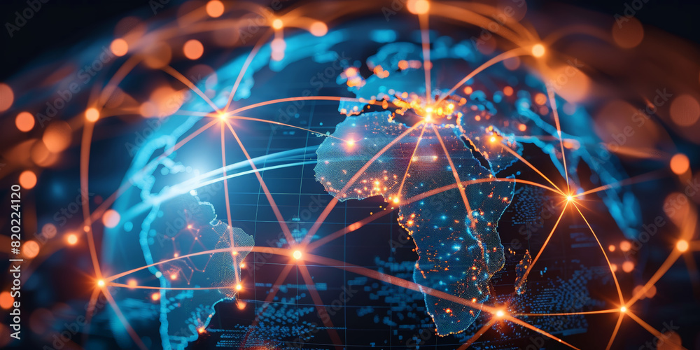 Global network of connections linking listeners worldwide to 24.7PraiseRadio